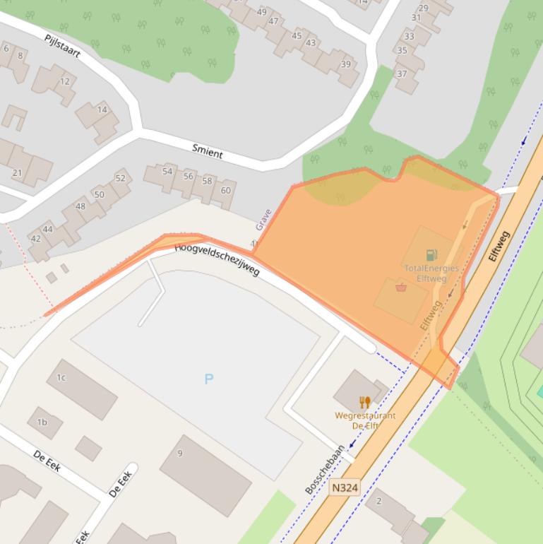 Kaart van postcodegebied 5363SV.