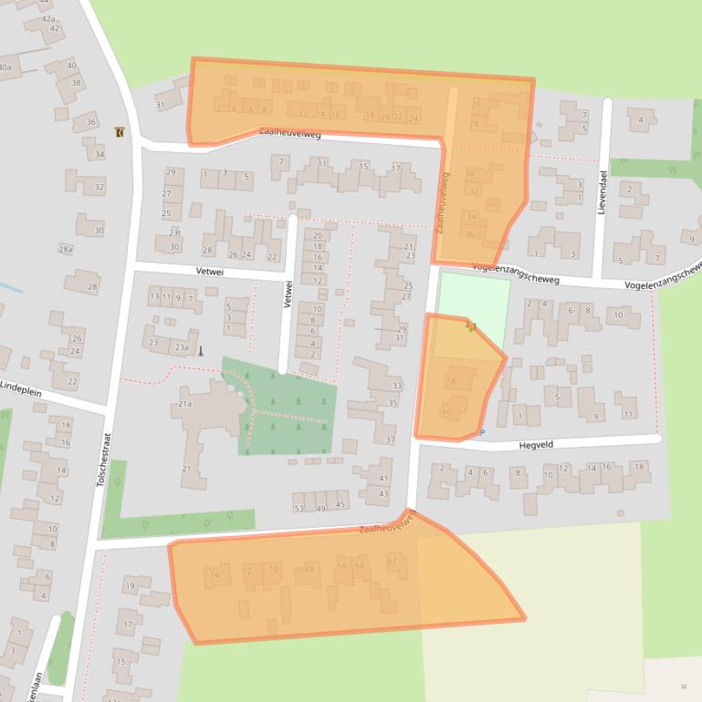 Kaart van postcodegebied 5363TG.