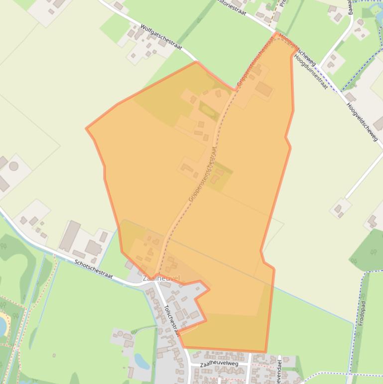 Kaart van postcodegebied 5363TK.