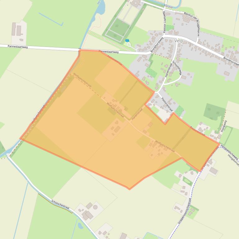 Kaart van postcodegebied 5363TL.