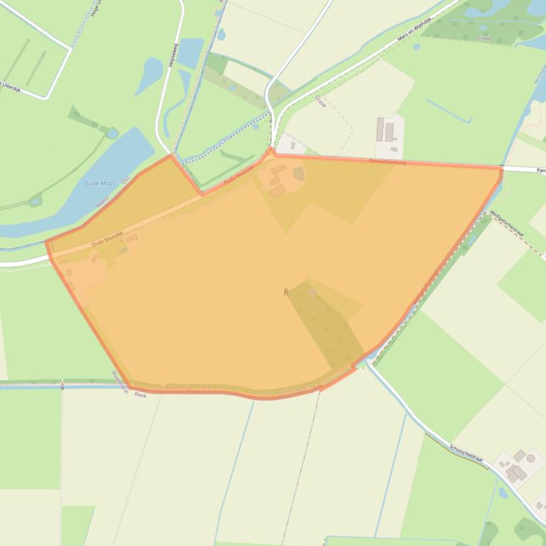 Kaart van postcodegebied 5363TV.