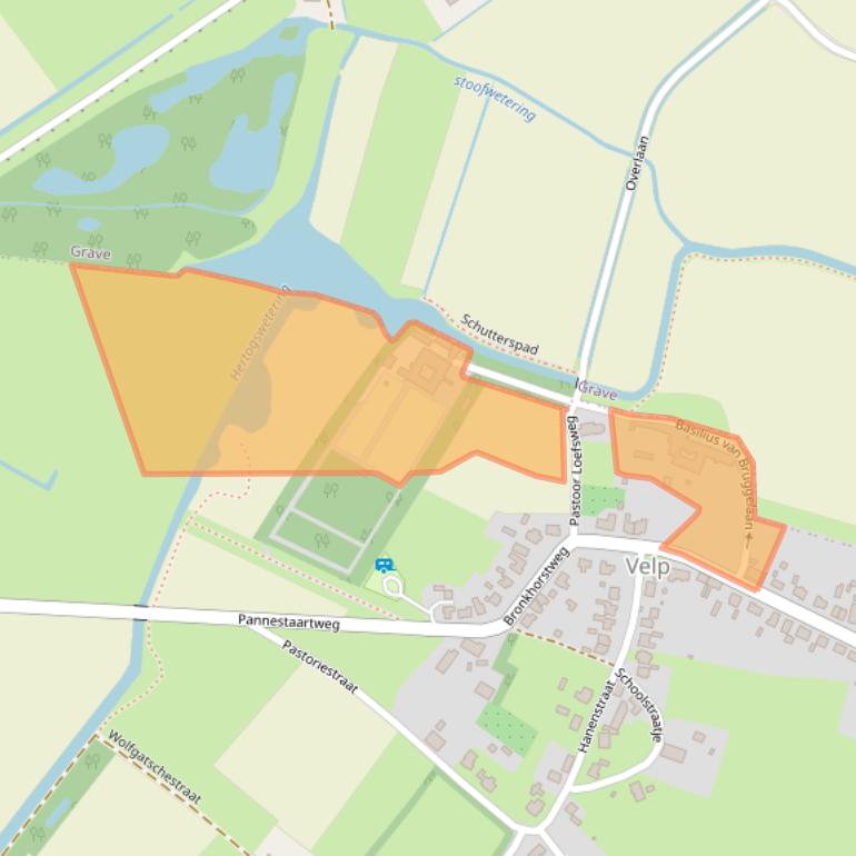 Kaart van postcodegebied 5363VA.