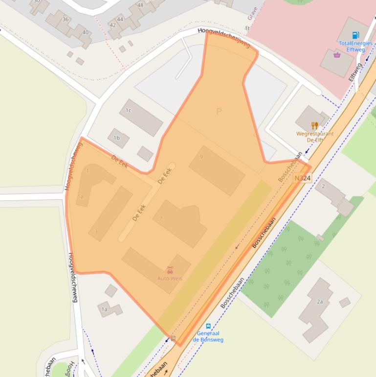 Kaart van postcodegebied 5363VD.