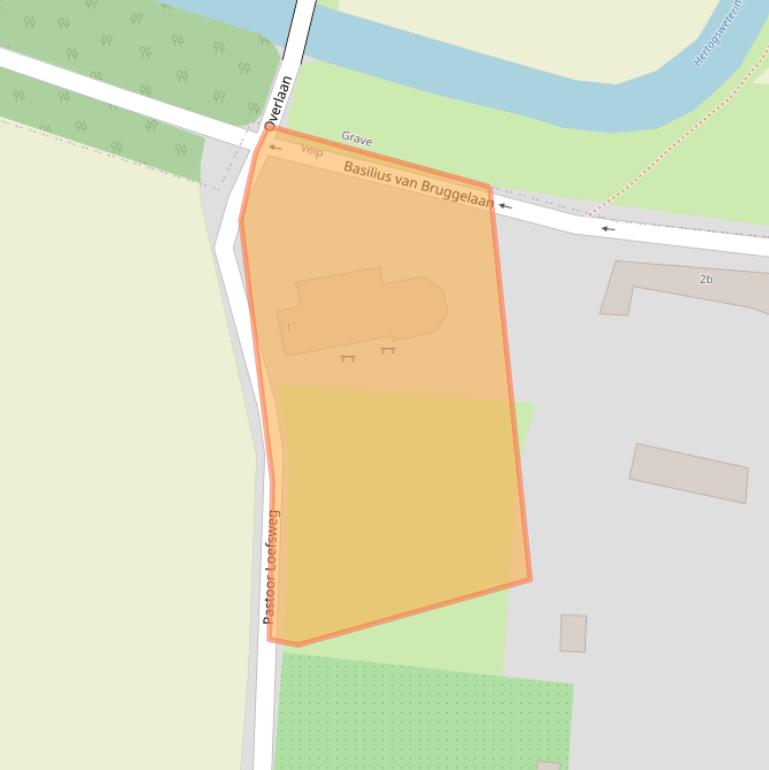 Kaart van postcodegebied 5363VE.