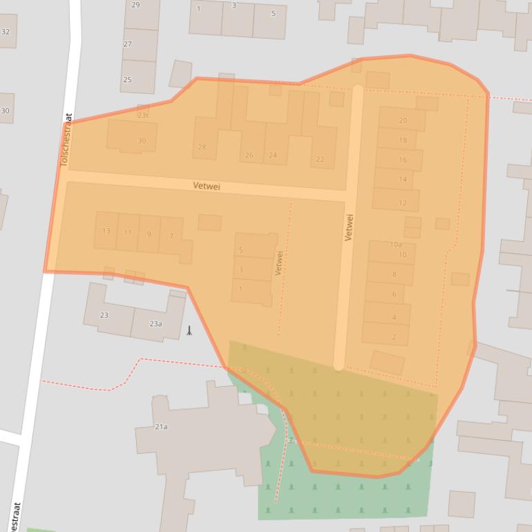 Kaart van postcodegebied 5363VL.