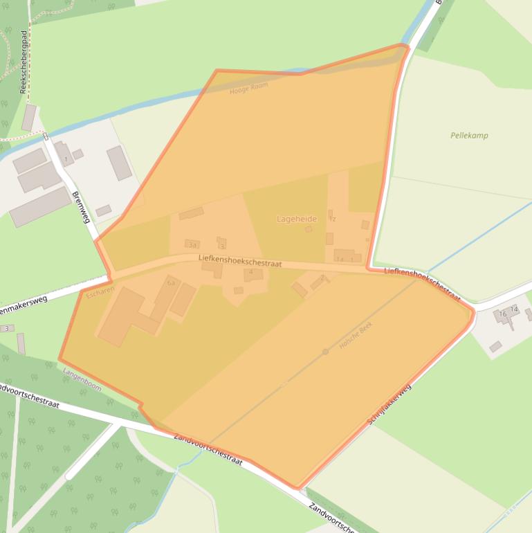 Kaart van postcodegebied 5364NB.