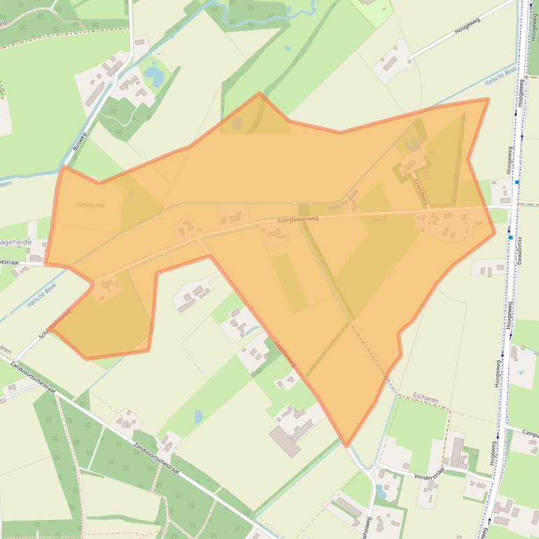 Kaart van postcodegebied 5364NC.