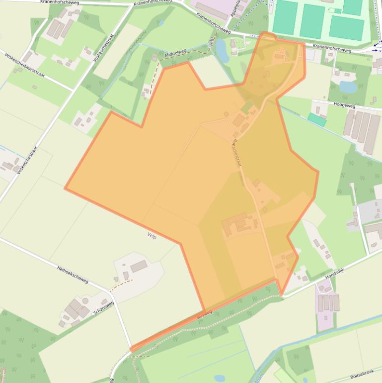 Kaart van postcodegebied 5364NM.