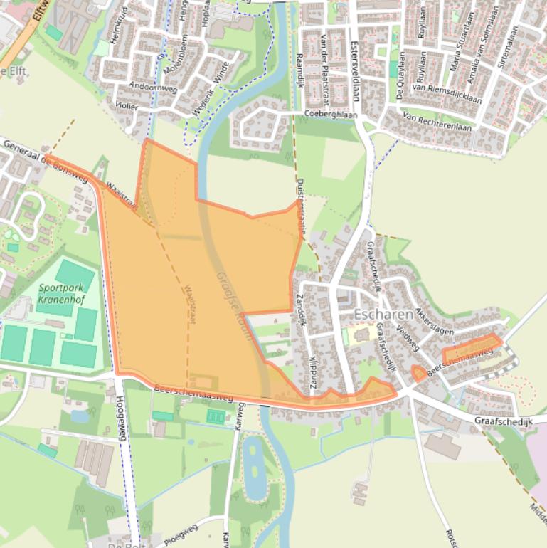 Kaart van postcodegebied 5364NS.