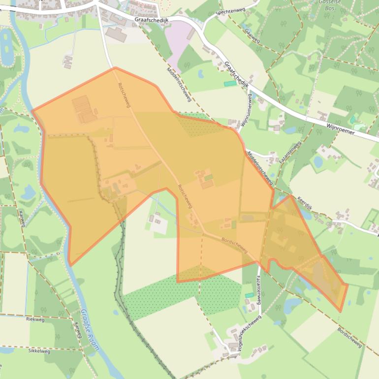 Kaart van postcodegebied 5364NT.