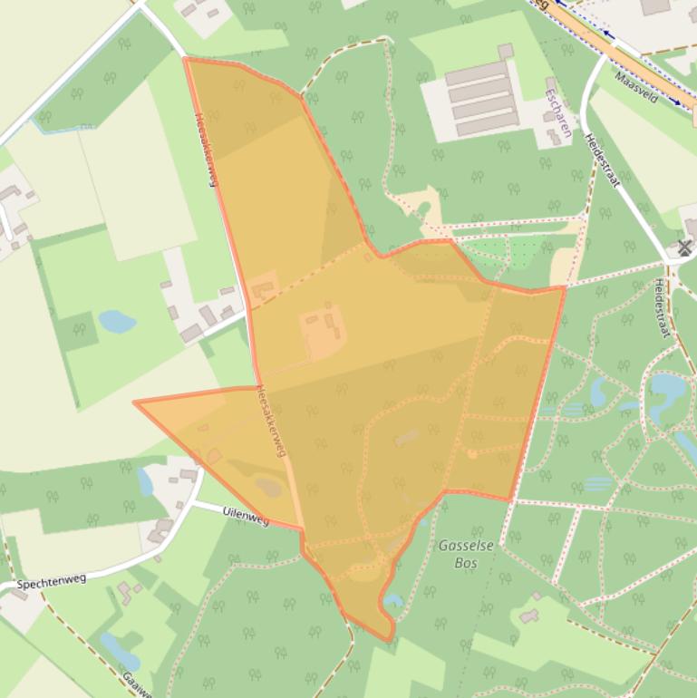 Kaart van postcodegebied 5364PG.