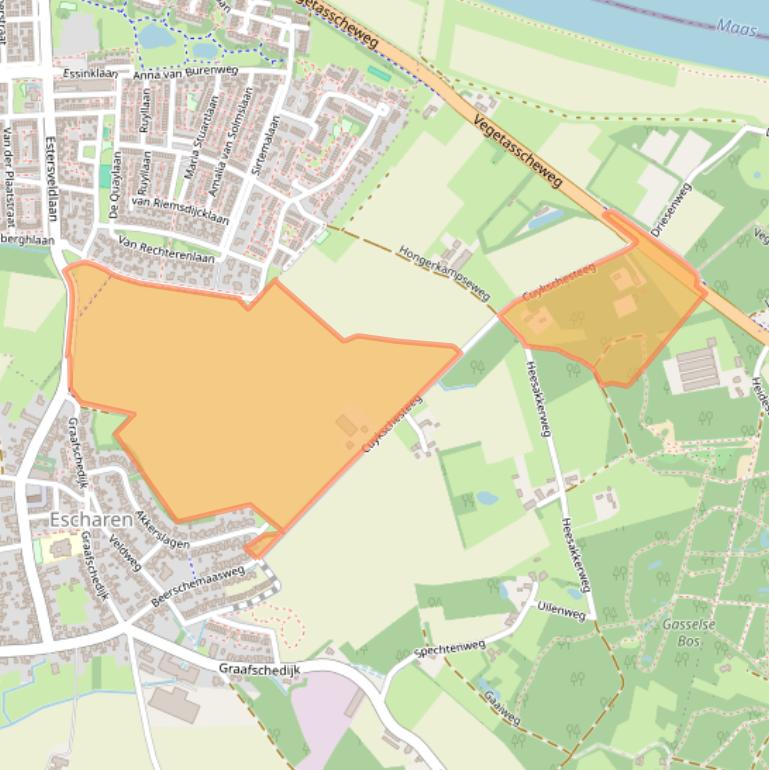 Kaart van postcodegebied 5364PH.