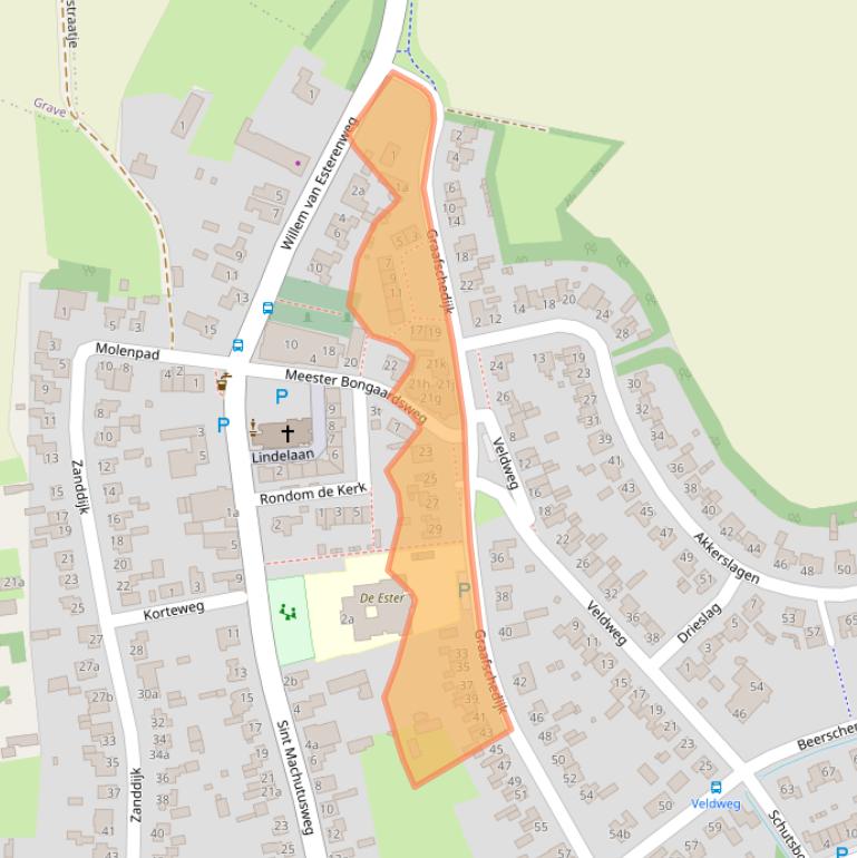 Kaart van postcodegebied 5364PP.