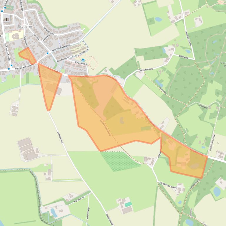 Kaart van postcodegebied 5364PR.