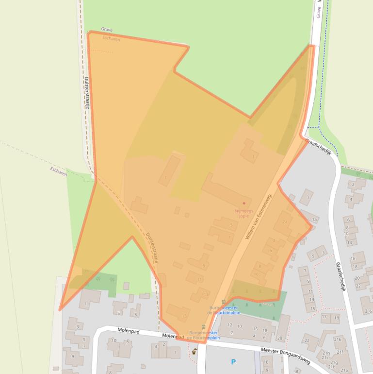 Kaart van postcodegebied 5364RC.