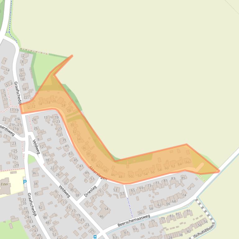 Kaart van postcodegebied 5364RE.