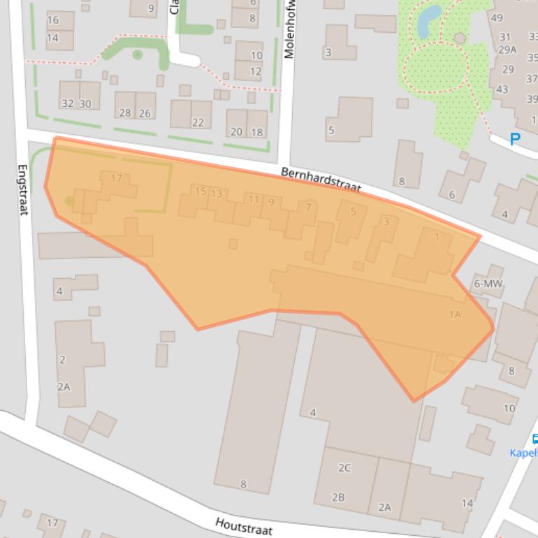 Kaart van postcodegebied 5366AM.