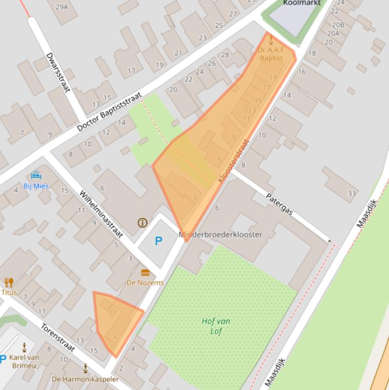 Kaart van postcodegebied 5366BG.