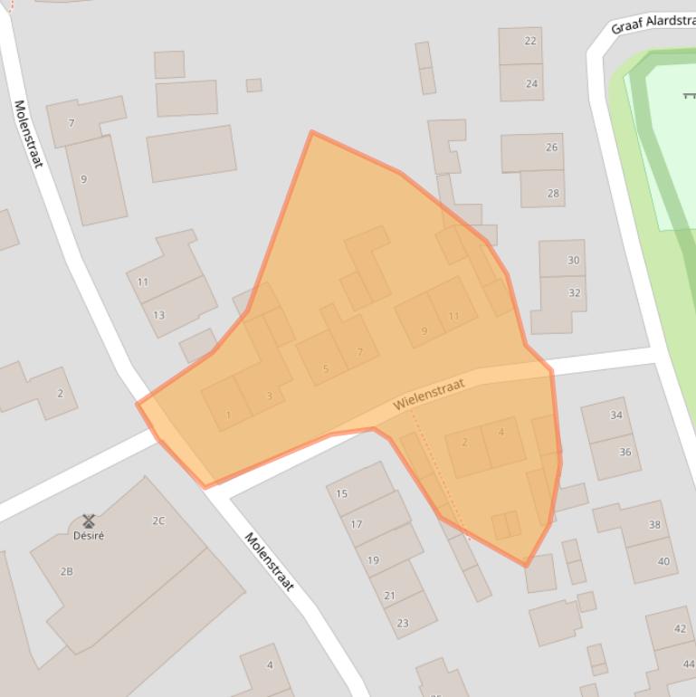 Kaart van postcodegebied 5366BS.