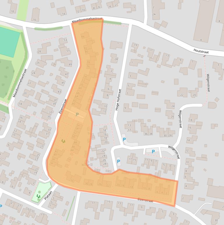 Kaart van postcodegebied 5366CB.