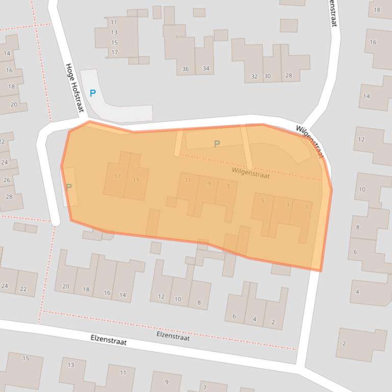 Kaart van postcodegebied 5366CD.