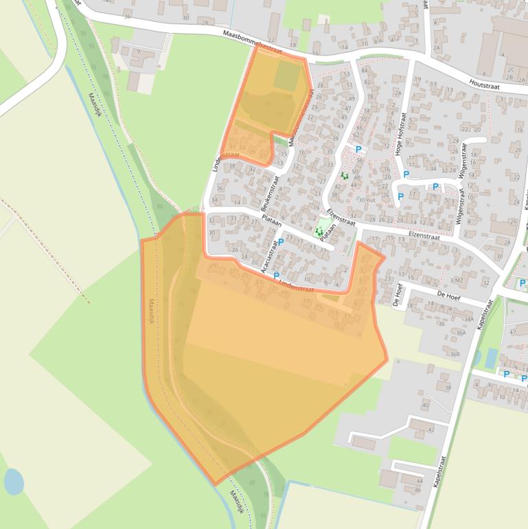 Kaart van postcodegebied 5366CG.