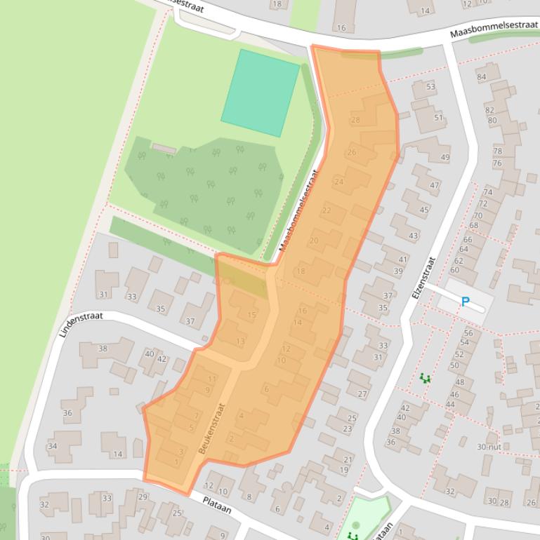 Kaart van postcodegebied 5366CP.