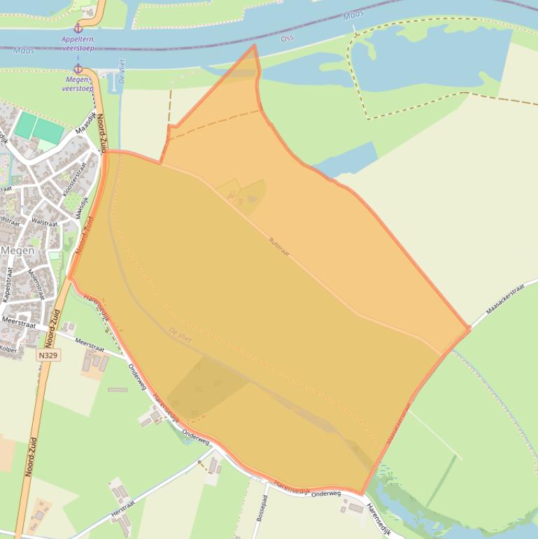 Kaart van postcodegebied 5366KA.