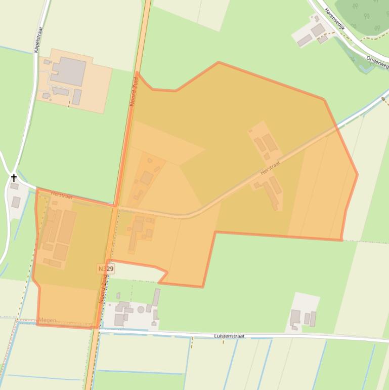 Kaart van postcodegebied 5366KC.