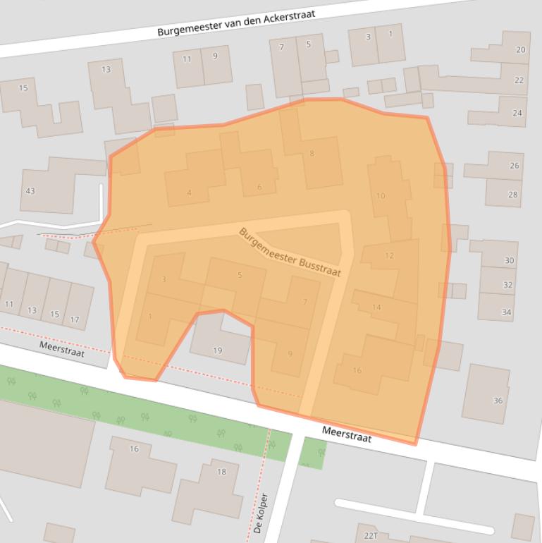 Kaart van postcodegebied 5366KE.