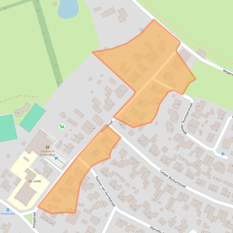 Kaart van postcodegebied 5367AB.