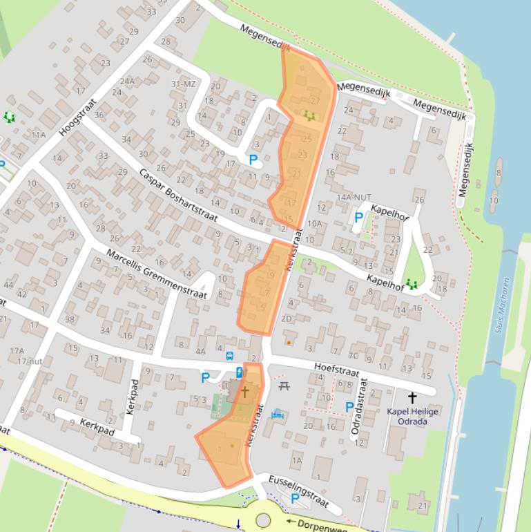 Kaart van postcodegebied 5367AE.