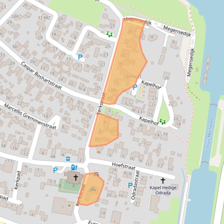 Kaart van postcodegebied 5367AG.