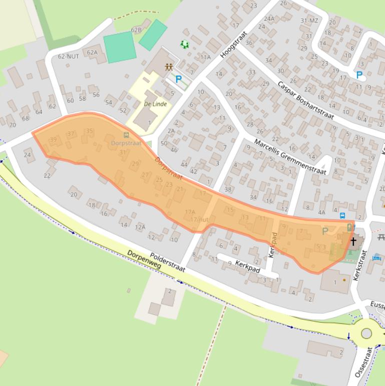 Kaart van postcodegebied 5367AK.