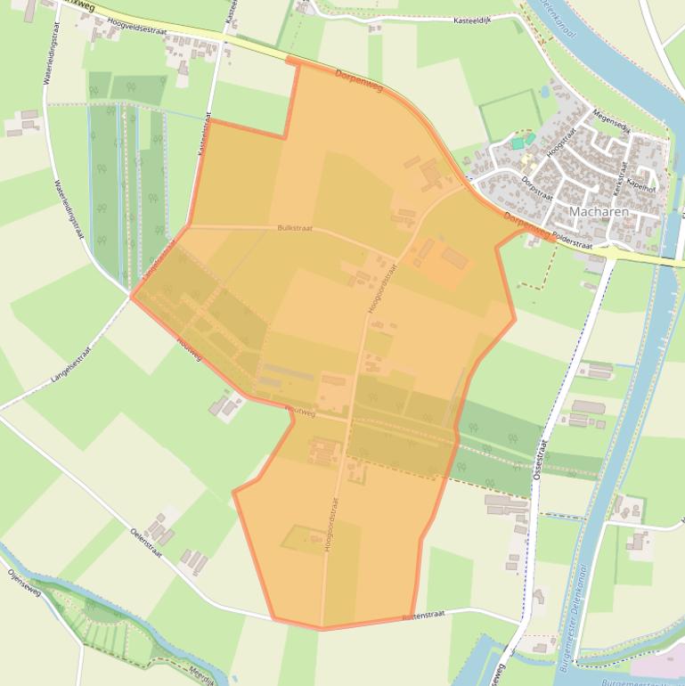 Kaart van postcodegebied 5367ND.
