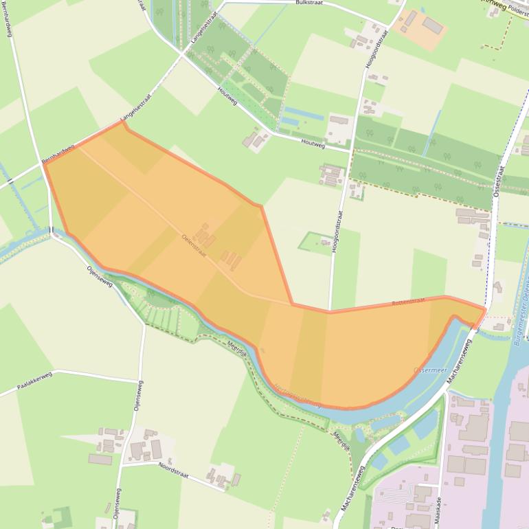 Kaart van postcodegebied 5367NK.