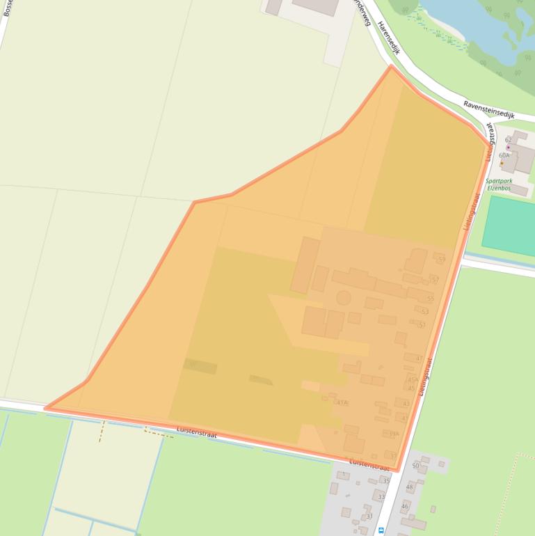 Kaart van postcodegebied 5368AB.