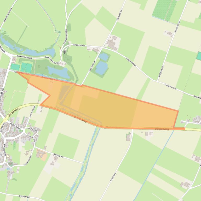 Kaart van postcodegebied 5368AD.