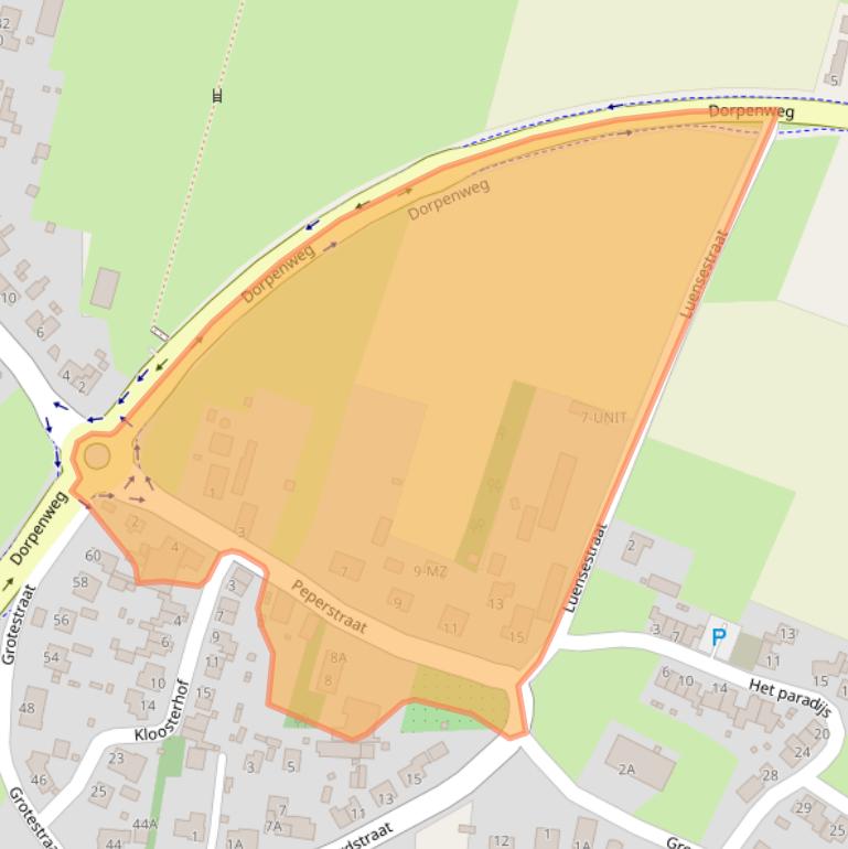 Kaart van postcodegebied 5368AE.