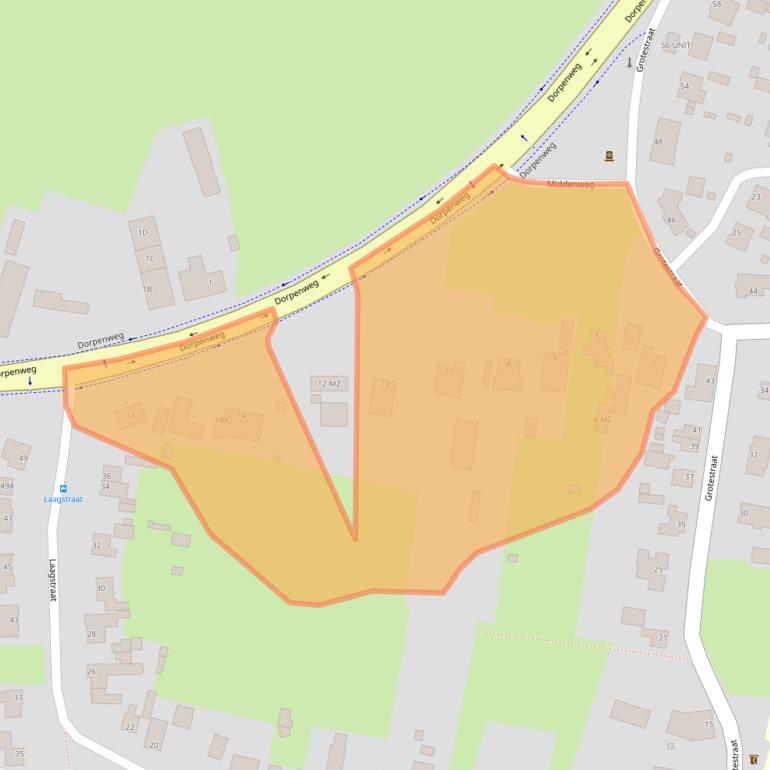 Kaart van postcodegebied 5368AG.