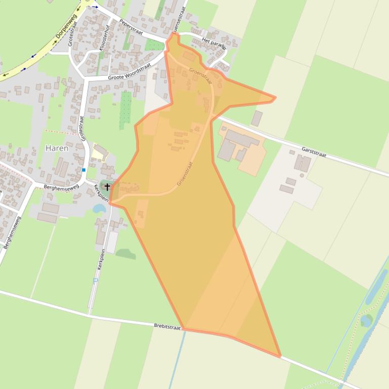 Kaart van postcodegebied 5368AL.