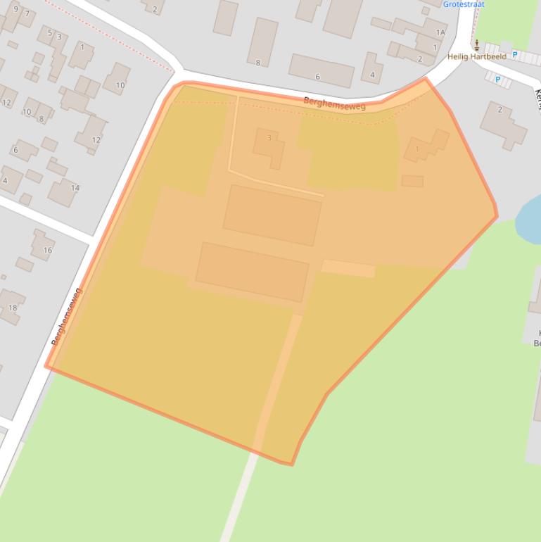 Kaart van postcodegebied 5368AW.