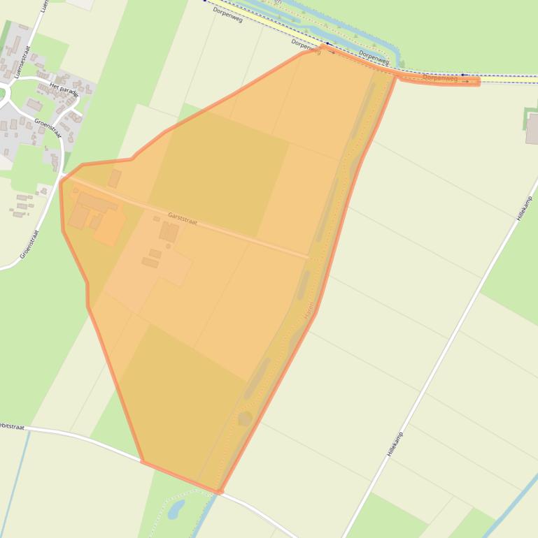 Kaart van postcodegebied 5368LJ.