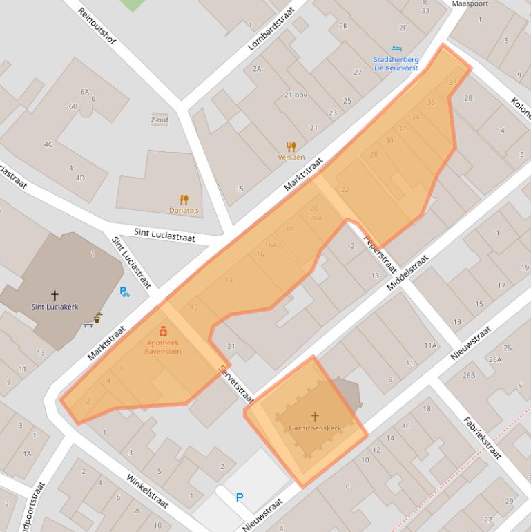 Kaart van postcodegebied 5371AD.