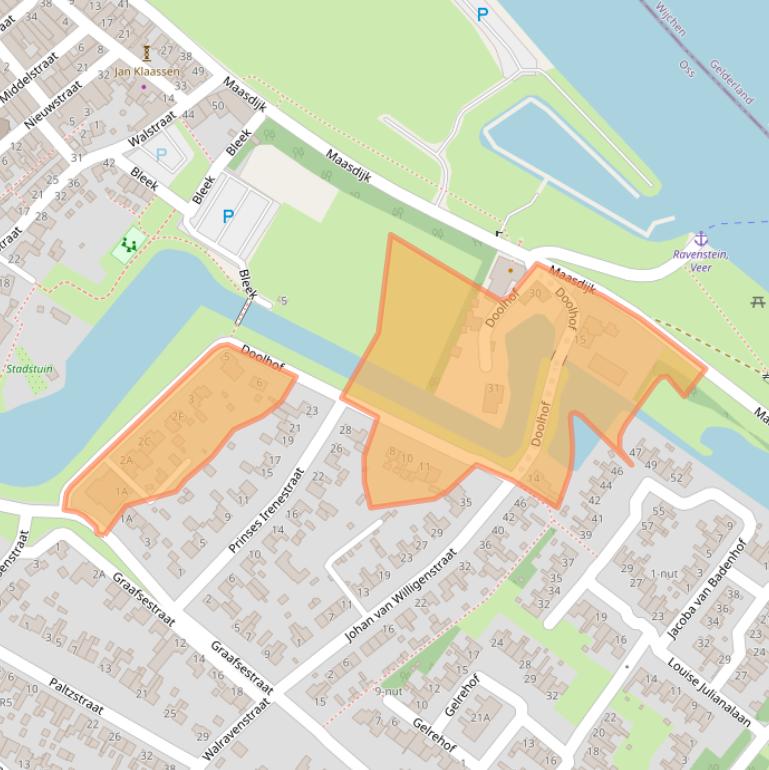 Kaart van postcodegebied 5371CP.