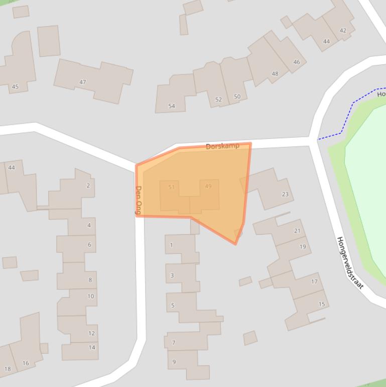 Kaart van postcodegebied 5371DX.