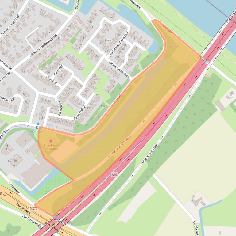 Kaart van postcodegebied 5371EA.