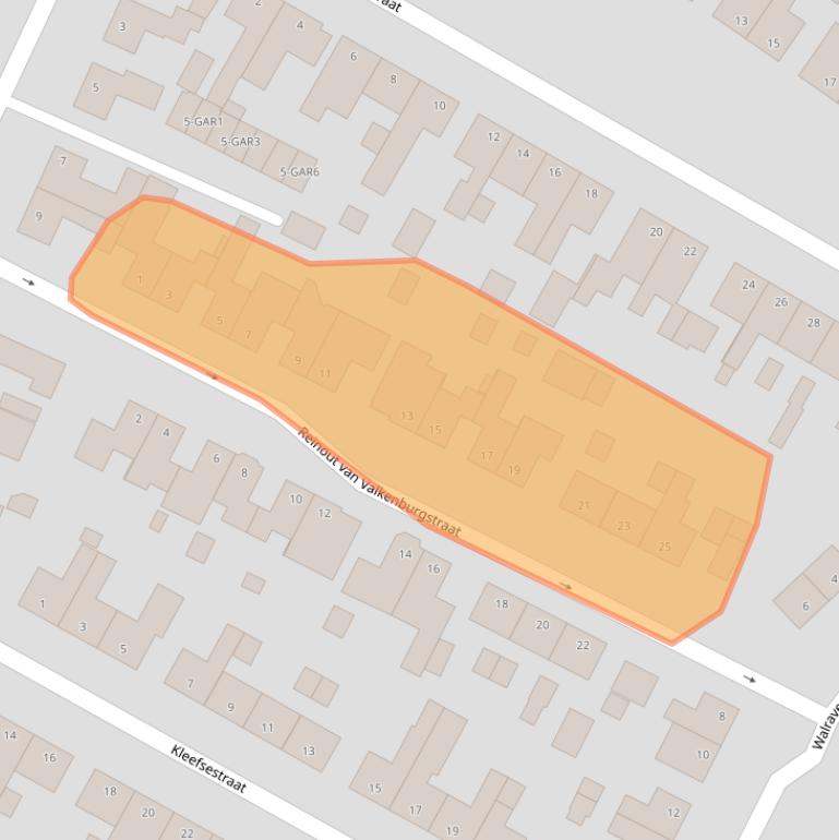 Kaart van postcodegebied 5371ED.