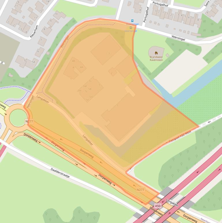 Kaart van postcodegebied 5371EV.