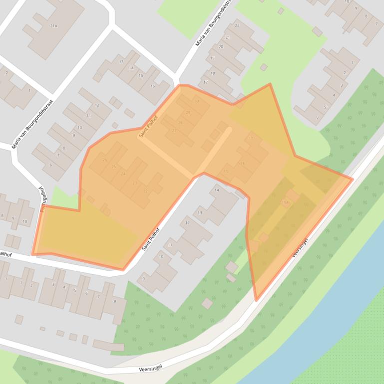 Kaart van postcodegebied 5371EX.